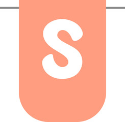 Letter S bunting flag