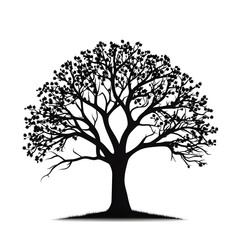Obraz premium simple tree silhouette