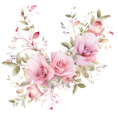 Watercolor flowers illustration