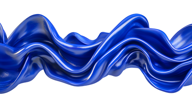 an abstract pattern of blue silk on a transparent background, PNG image, PNG file, Generative art. - Powered by Adobe
