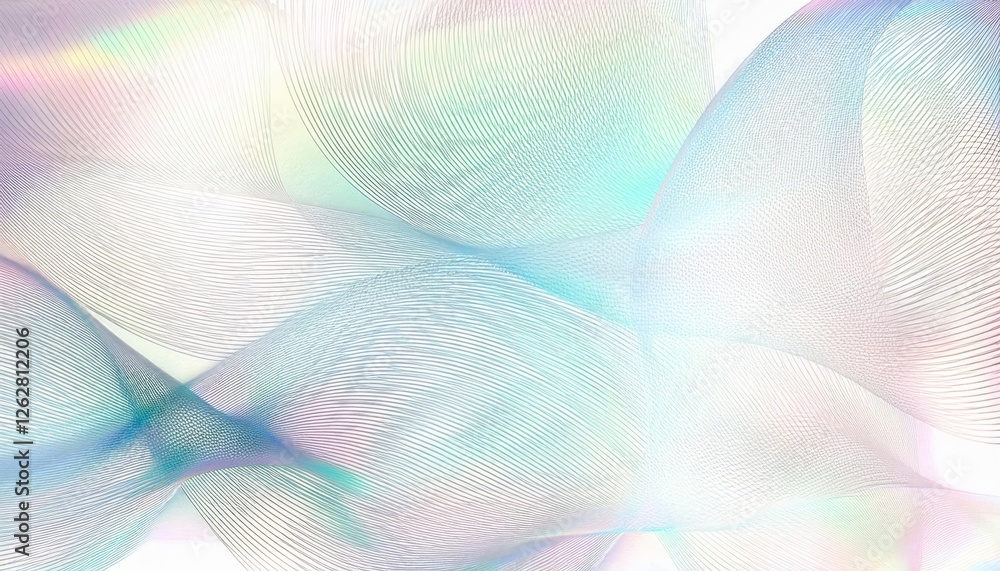 Poster iridescent wave pattern background with pastel gradients, abstract texture for modern design, digita