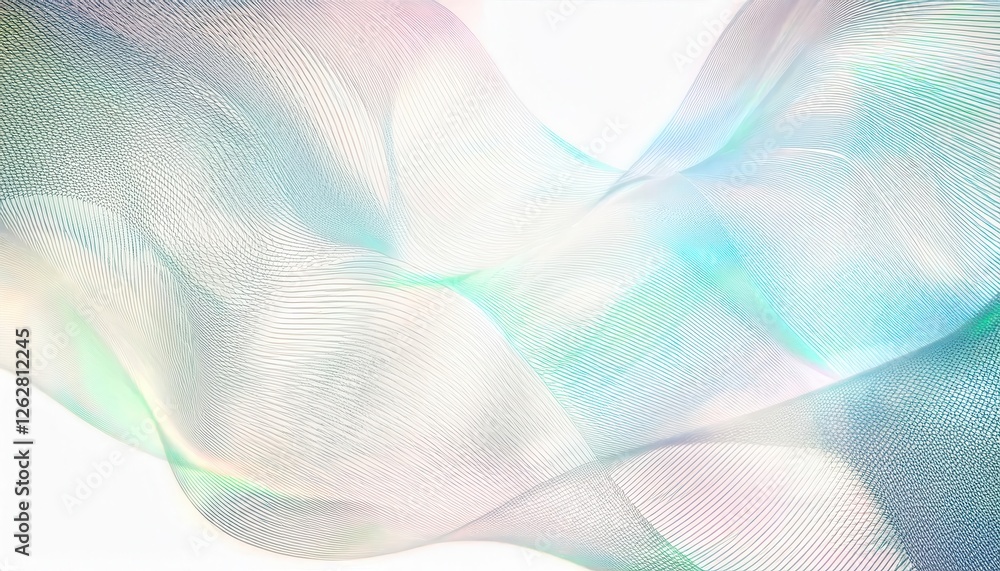 Fototapete iridescent wave pattern background with pastel gradients, abstract texture for modern design, digita