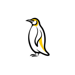 Obraz premium penguin doodle on transparent background 