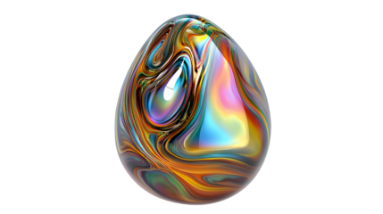 an egg on a transparent background, PNG image, PNG file, Generative art.