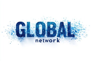 Creative graphic layout for a global network advertising campaign with vibrant colors