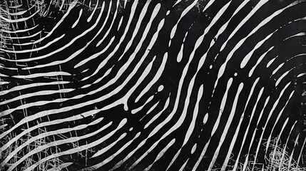 Seamless zebra print pattern with black and white stripes