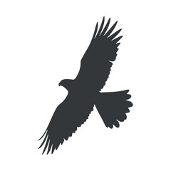 Majestic falcon silhouette vector illustration