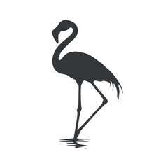 Flamingo silhouette vector illustration