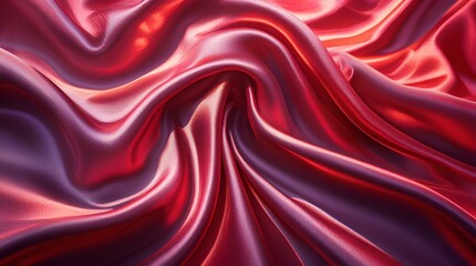 Obraz premium Create a full background with ripples through a silk light red fabric.