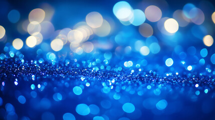 Blue Glitter Sparkle Background with Bokeh Lights for Elegant, Festive & Luxury Designs, Luxury branding & promotional designs, Event invitations & celebration cards