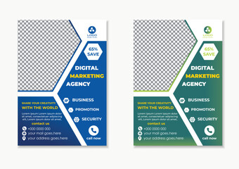 Modern corporate flayer design minimalistic and clean