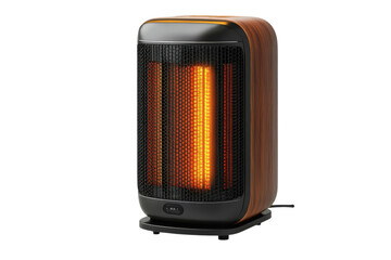 Compact ceramic space heater isolated on transparent background
