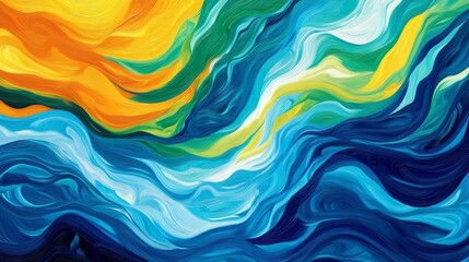 Obraz premium Abstract Landscape of Vibrant Colors