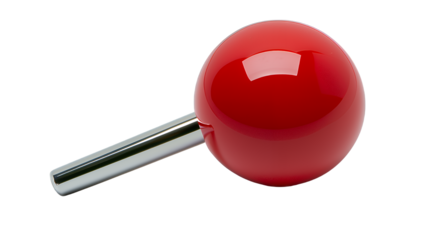 a red balloon shaped like a ball of blood on a transparent background, PNG image, PNG file, Generative art.