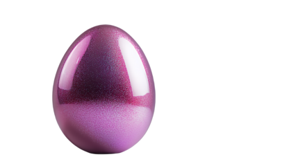 a pink egg with red lipstick on a transparent background, PNG image, PNG file, Generative art.