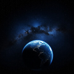 Obraz premium earth and sun