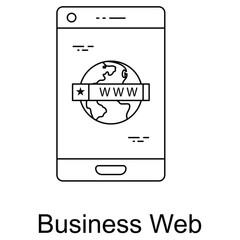 Business Web Icon. Vector Design
