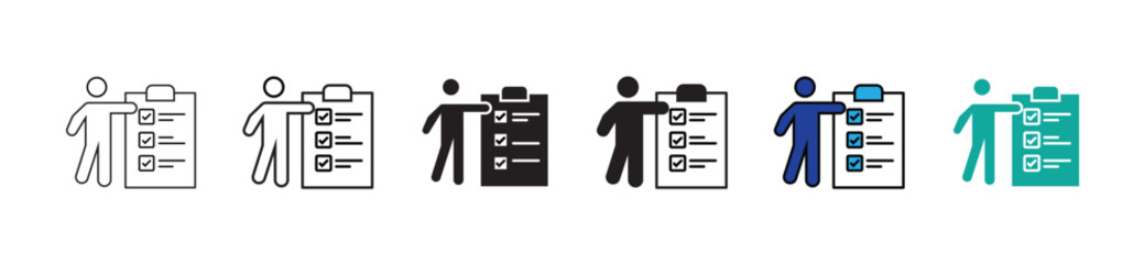 clipboard task list document icon with checkmark vector business plan checklist assessment progress signs illustration for web and app