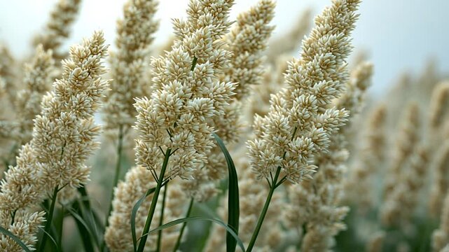 Beige grass field, nature, plants, outdoor, background, agriculture, texture, closeup