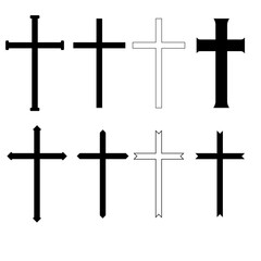 Christian Crosses - Religion - Set