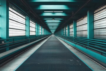 Obraz premium Conceptual View of an Empty Factory with Idle Machinery