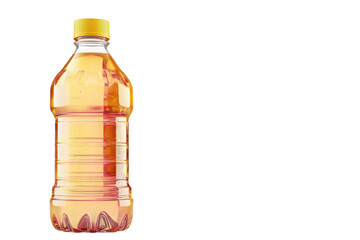 Classic Plastic Cooking Oil Bottle with Screw Cap Isolated on Transparent Background