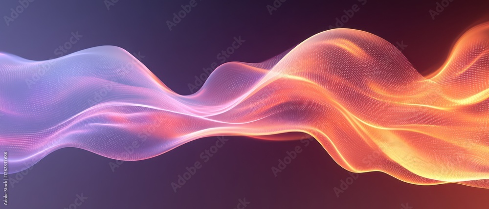 Aufkleber abstract flowing waves of vibrant colors create a dynamic visual effect, showcasing a blend of light