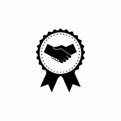 creative  Business Deal or partnership icon and logo vector silhouette