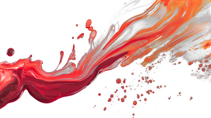 fire and flames of red and orange paint on a transparent background, PNG image, PNG file, Generative art.