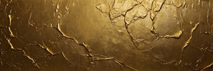 Fototapeta premium Elegant gold metallic texture with a smooth, reflective surface, creating a luxurious and sophisticated background with shimmering highlights.