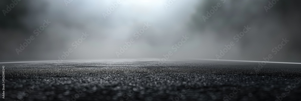 Poster a foggy scene with a dark, textured surface and a bright, illuminated backdrop, creating a mysteriou