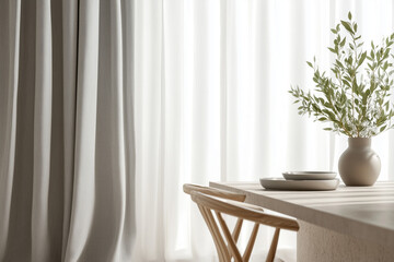 modern interior design and curtain style