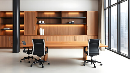 Modern office interior with stylish furniture