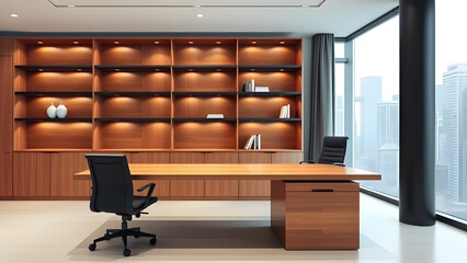 Modern office interior with stylish furniture