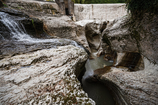 Martvili canyon Abasha river in Georgia