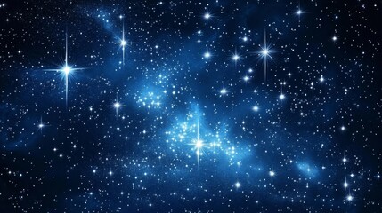 Naklejka premium Starry Night Sky: A Cosmic Journey