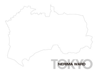 東京都練馬区の白地図