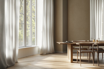 modern interior design and curtain style