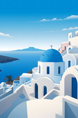 Digital landscape art illustration abstract graphic poster background