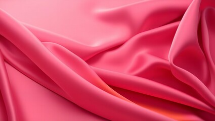 Obraz premium Soft pink silk fabric background with elegant folds and flowing textures perfect for luxury textile digital designs and fashion themes.