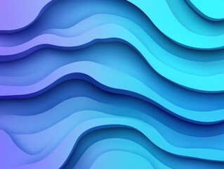 Fototapeta premium Abstract waves in shades of blue and purple create a dynamic visual flow, ideal for backgrounds or digital design projects