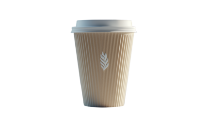 a white cup of coffee on a transparent background, PNG image, PNG file, Generative art.