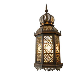 Fototapeta premium arabesque lantern on transparent background