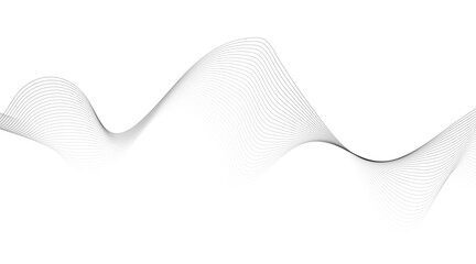 Digital energy waves technology concept. Modern backdrop design for business, presentation, Gray wave curve lines abstract background with flowing particles.