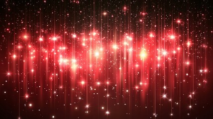 Red Glowing Light Background with Vertical Lines and Sparkle