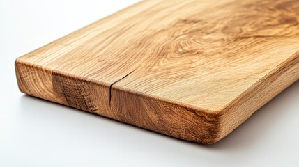 Close-up of a rustic wooden cutting board showcasing natural grain and subtle imperfections