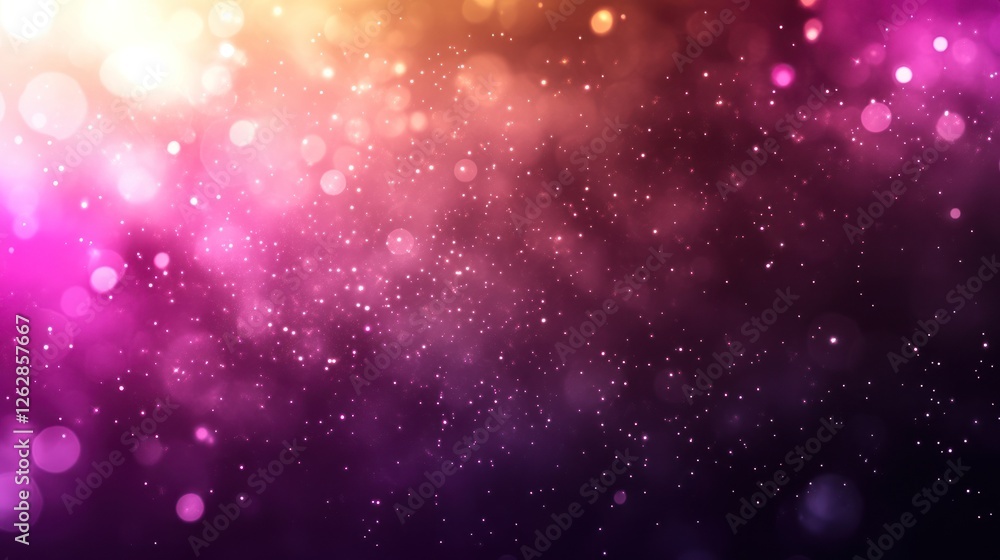 Poster Abstract background with colorful bokeh lights and sparkles creating a dreamy atmosphere, ideal for artistic projects and designs