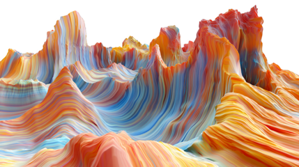 an image of a mountain of colorful art PNG image, PNG file, Generative art.