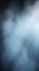 Fototapeta premium A soft blue mist enveloping a dark space, creating a serene atmosphere, ideal for backgrounds in artistic or meditative contexts