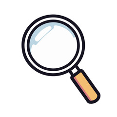 Magnifying glass icon, search icon Vector Illustration, Magnifying glass set, Zoom symbol,  zoom lens sign, scan search symbol isolated, search symbol for web icons flat vector illustration.